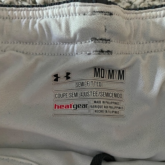 UNDER ARMOUR Grey/White Heatgear Running Shorts(M) - Picture 2 of 6